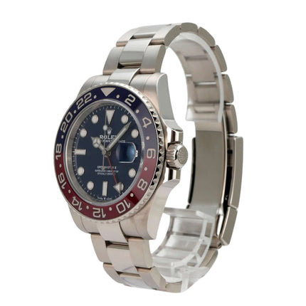 Rolex GMT Master II Weißgold 126719BLRO Blau mit blau-roter Lünette und Oyster-Armband
