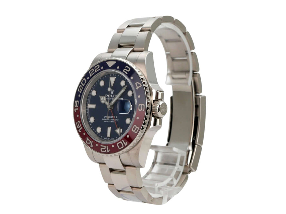 Rolex GMT-Master II Weißgold 126719BLRO Blau mit blauem Zifferblatt und rot-blauer Keramik-Lünette