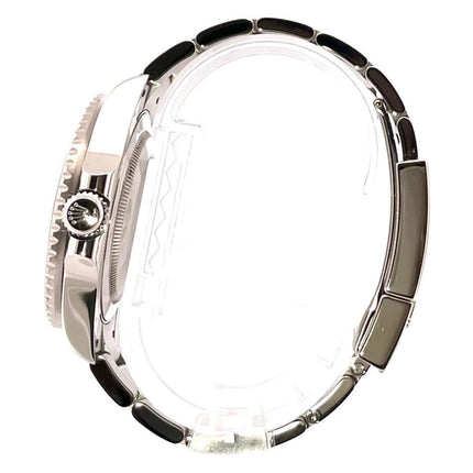 Seitenansicht Rolex GMT-Master II Weißgold 126719BLRO mit poliertem und satiniertem 18 kt Weißgold Oyster-Armband