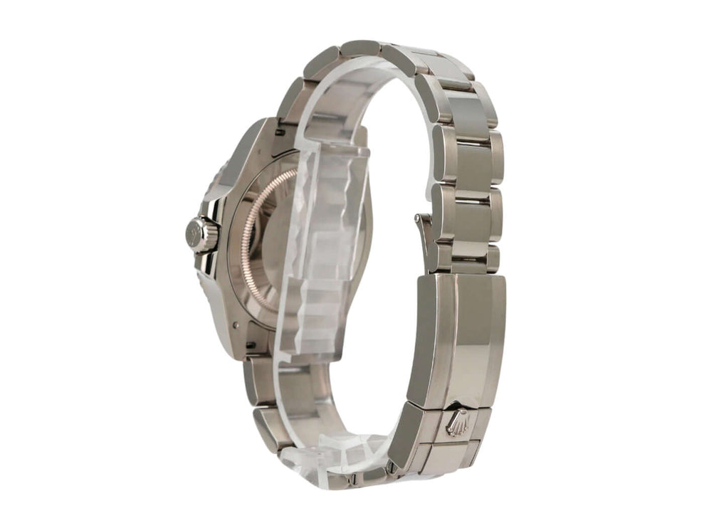 Rolex GMT-Master II Weißgold 126719BLRO Meteorit seitliche Ansicht mit poliertem Armband