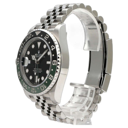 Rolex GMT-Master II Edelstahl 126720VTNR Jubile-Band, schwarzes Zifferblatt und grün-schwarze Keramiklünette