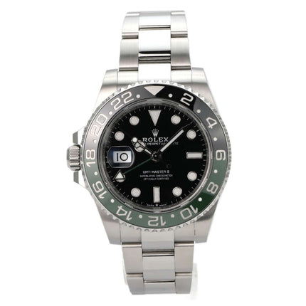 Rolex GMT-Master II Edelstahl 126720VTNR Oyster-Band mit schwarz-grüner Lünette und schwarzem Zifferblatt