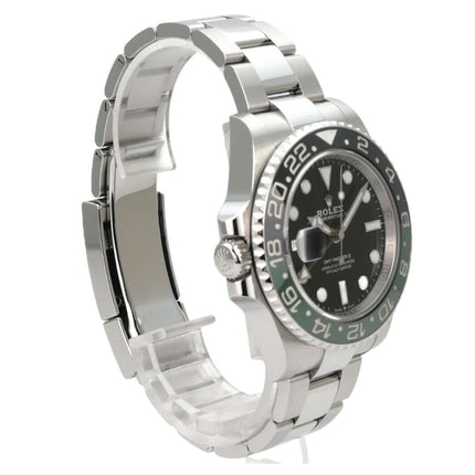 Rolex GMT-Master II Edelstahl 126720VTNR Oyster-Band mit schwarzem Zifferblatt und grün-schwarzer Lünette