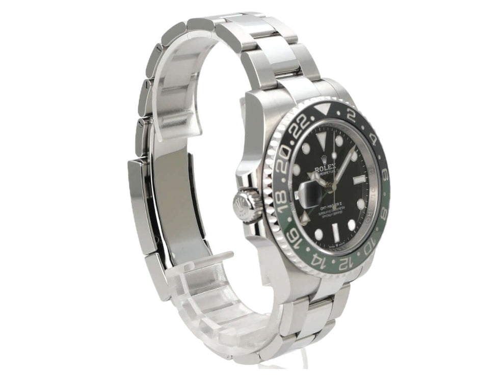 Rolex GMT-Master II Edelstahl 126720VTNR Oyster-Band mit schwarzem Zifferblatt und grün-schwarzer Lünette