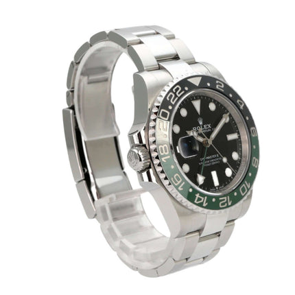 Rolex GMT-Master II Edelstahl 126720VTNR Oyster-Band mit schwarzem Zifferblatt und grün-schwarzer Lünette
