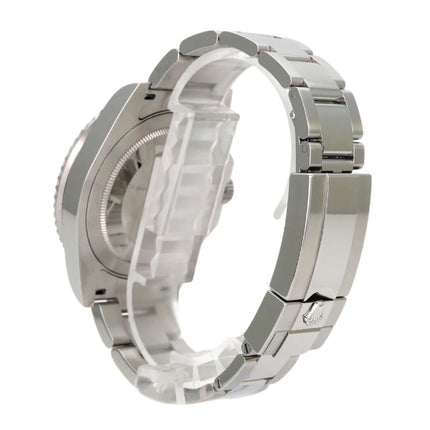Rolex GMT-Master II Edelstahl 126720VTNR Oyster-Band, Seitenansicht mit Edelstahlgehäuse und Oyster-Armband