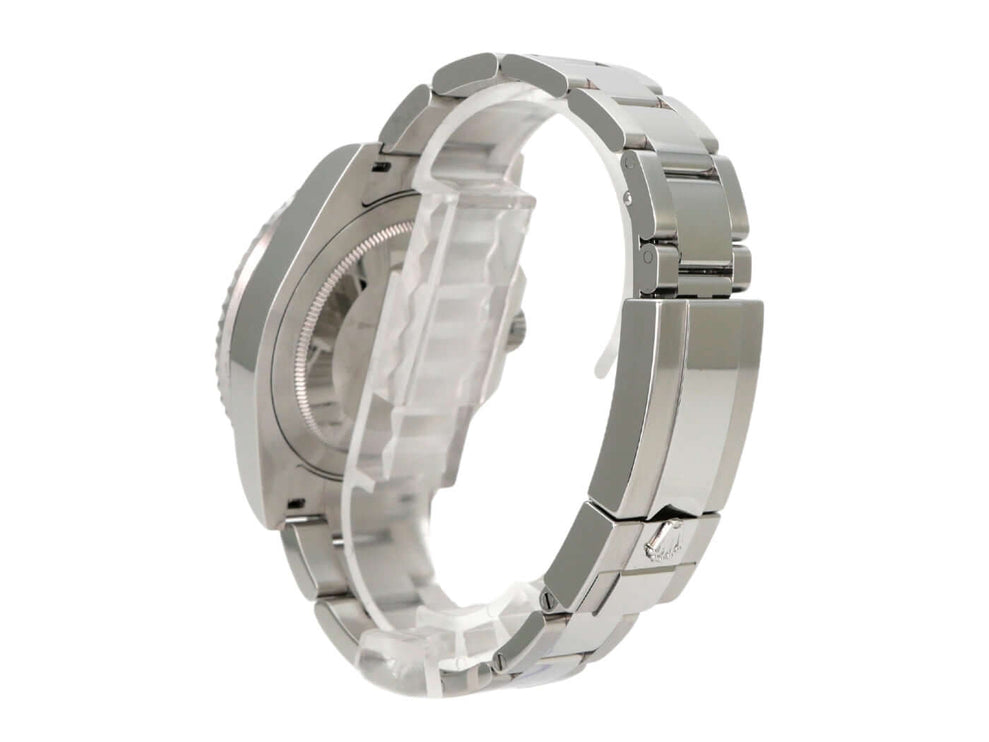 Rolex GMT-Master II Edelstahl 126720VTNR Oyster-Band, Seitenansicht mit Edelstahlgehäuse und Oyster-Armband