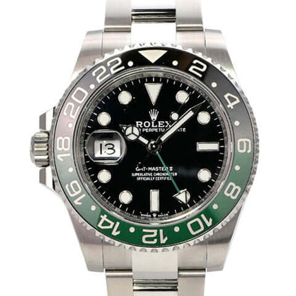 Rolex GMT-Master II Edelstahl 126720VTNR Oyster-Band mit schwarz-grünem Zifferblatt und Oyster-Band