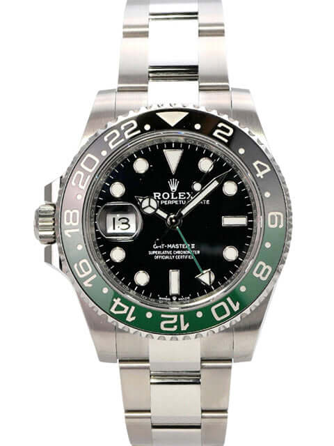 Rolex GMT-Master II Edelstahl 126720VTNR Oyster-Band mit schwarz-grünem Zifferblatt und Oyster-Band