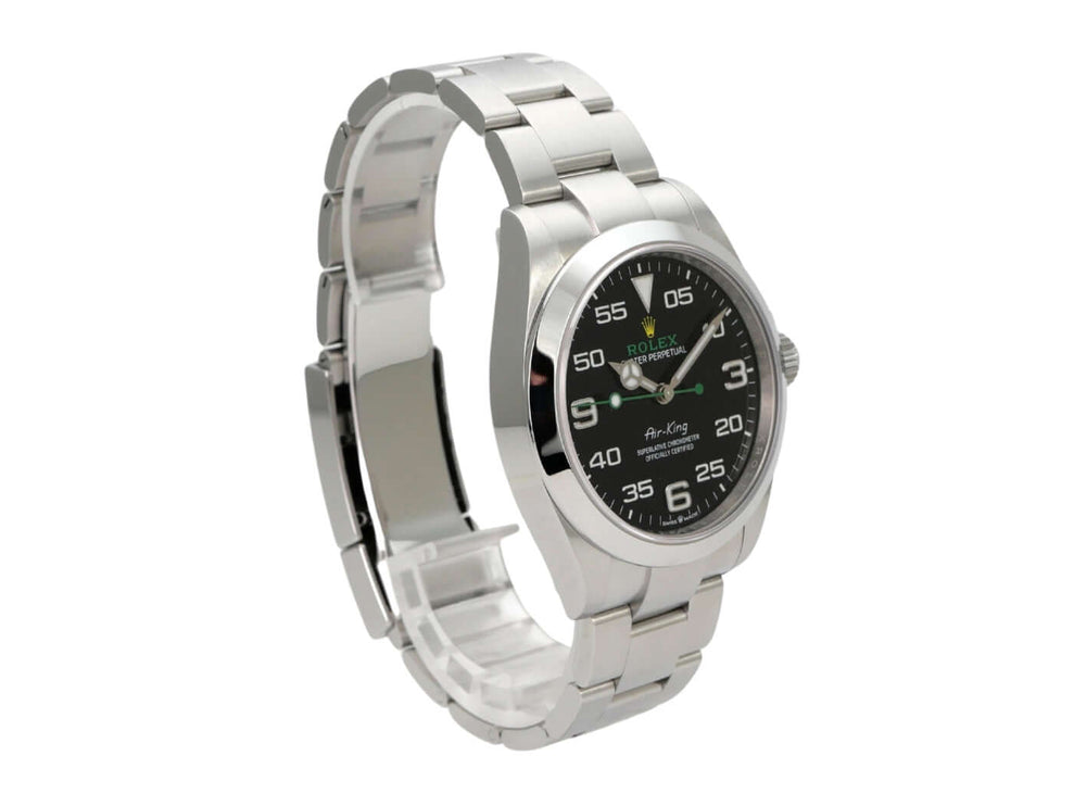 Rolex Oyster Perpetual Air-King 126900 mit Edelstahl-Gehäuse und schwarzem Zifferblatt