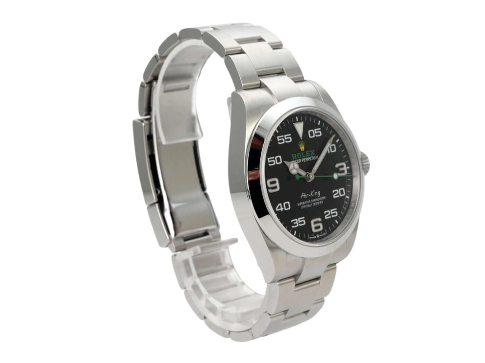 Rolex Oyster Perpetual Air-King 126900 mit Edelstahlarmband und schwarzem Zifferblatt