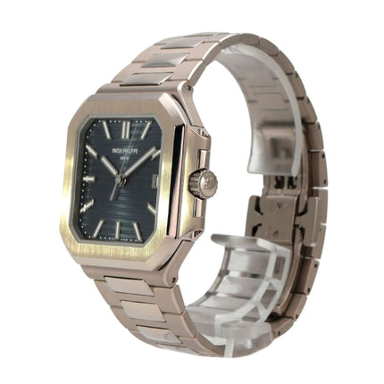 Patek Philippe Cubitus 7128/1G-001 elegante Uhr mit 18 kt Weißgold und blauem Zifferblatt