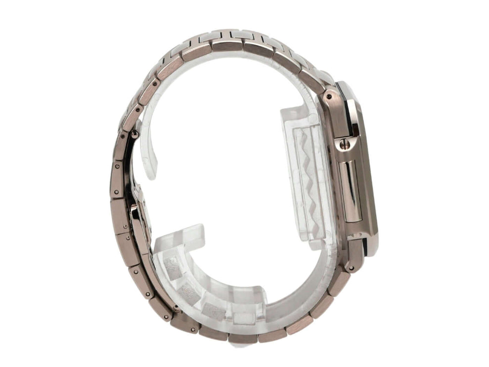 Patek Philippe Cubitus 7128/1G-001 seitliche Ansicht des 18 kt Weißgoldarmbands und Gehäuses.