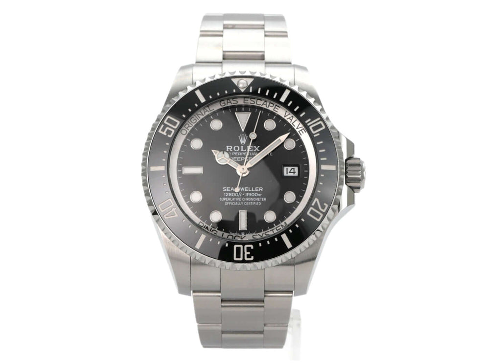 Rolex Sea-Dweller Deepsea 136660 aus Edelstahl mit schwarzem Zifferblatt, Keramiklünette und Oyster-Band