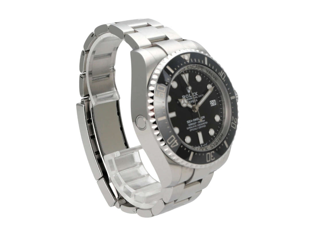 Rolex Sea-Dweller Deepsea 136660 Edelstahl-Uhr, 44 mm, schwarzes Zifferblatt, drehbare Lünette, Heliumventil.