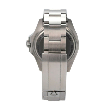 Rolex Sea-Dweller Deepsea 136660 Ansicht von hinten mit Oyster Edelstahlband und Sicherheitsfaltschließe.