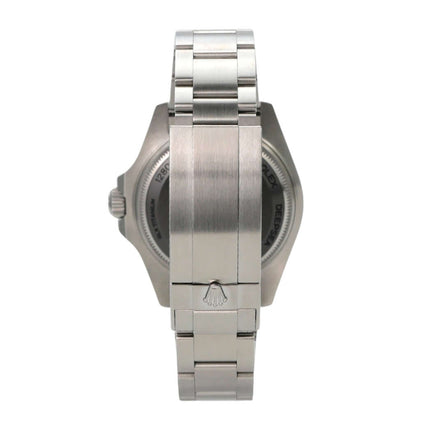 Rolex Sea-Dweller Deepsea 136660 D-Blue Ansicht der Rückseite mit Oyster Edelstahlband und Sicherheitsfaltschließe.