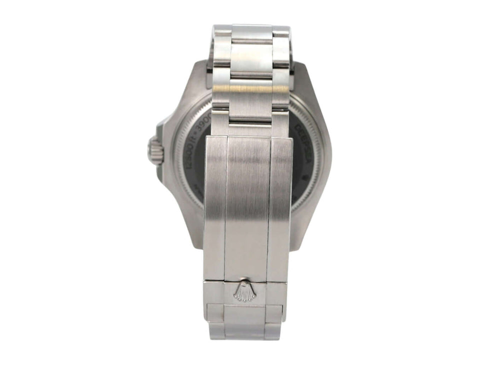 Rolex Sea-Dweller Deepsea 136660 D-Blue Rückansicht mit Oyster Edelstahlband und Sicherheitsfaltschließe