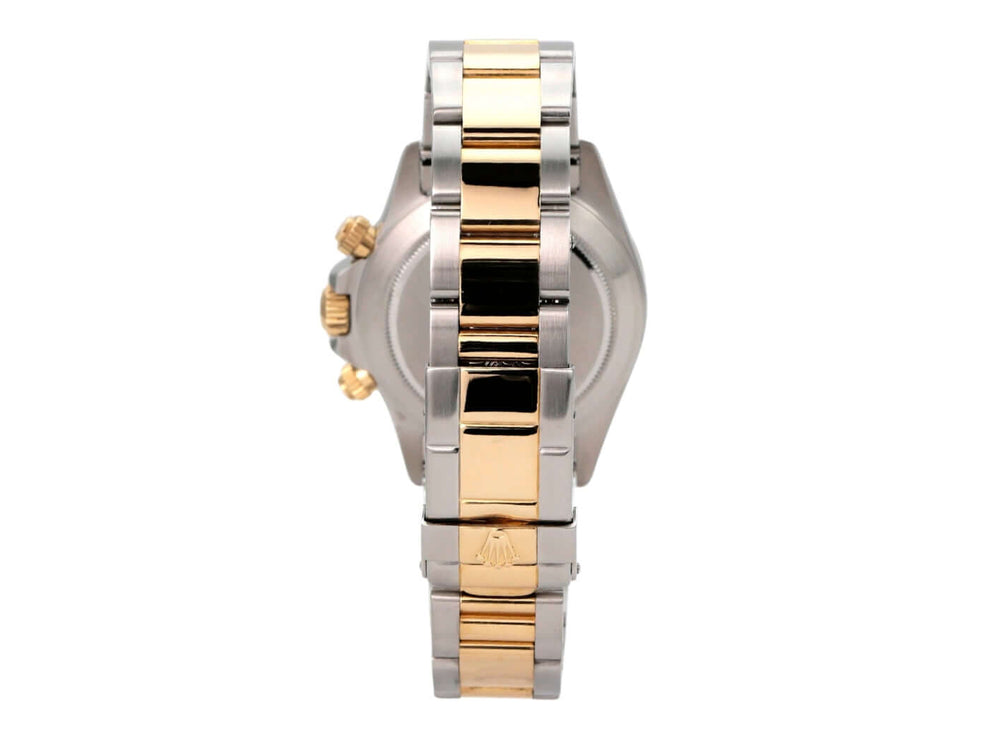 Rolex Daytona 40 Edelstahl Gelbgold 16523 Schwarz T-Serie, Rückansicht mit Oyster-Armband