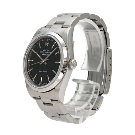 Rolex Oyster Air-King 34 14000M Schwarz, Edelstahl, schwarzes Zifferblatt, Automatik, sehr guter Zustand