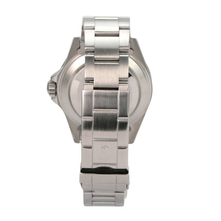 Rolex Submariner 40 Edelstahl 14060 von hinten, Edelstahlband und Gehäuse, klassisches Design und hochwertige Verarbeitung.