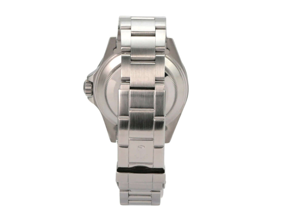 Rolex Submariner 40 Edelstahl 14060 von hinten, Edelstahlband und Gehäuse, klassisches Design und hochwertige Verarbeitung.