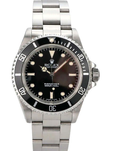 Rolex Submariner 40 Edelstahl 14060 - Edelstahlgehäuse, schwarzes Zifferblatt, drehbare Lünette, Automatikwerk.