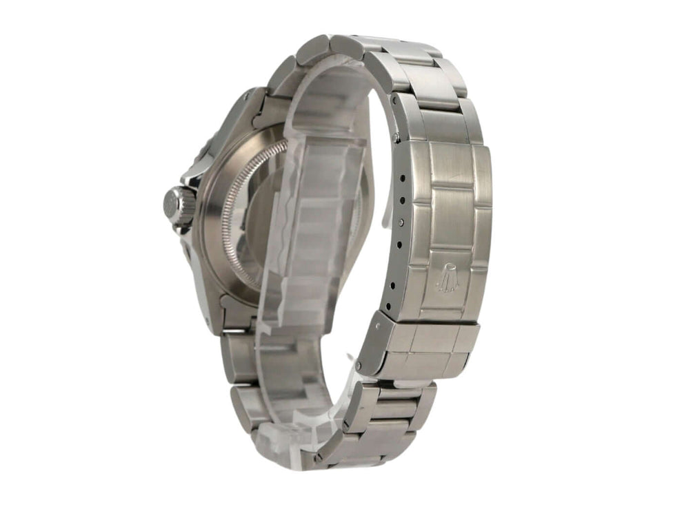 Rolex Submariner 40 Edelstahl 14060M mit satiniertem Edelstahlarmband und Sicherheitsfaltschließe.