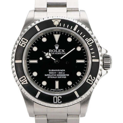 Rolex Submariner 40 Edelstahl 14060M: Edelstahl-Submariner mit schwarzem Zifferblatt, Lünette und Oyster-Armband