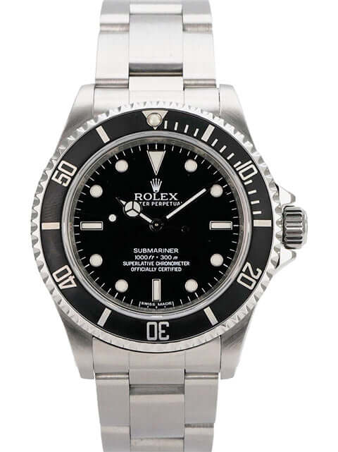 Rolex Submariner 40 Edelstahl 14060M: Edelstahl-Submariner mit schwarzem Zifferblatt, Lünette und Oyster-Armband