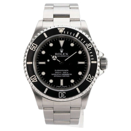 Rolex Submariner 40 Edelstahl 14060M mit schwarzem Zifferblatt, Edelstahlarmband und schwarzer Tauchlünette