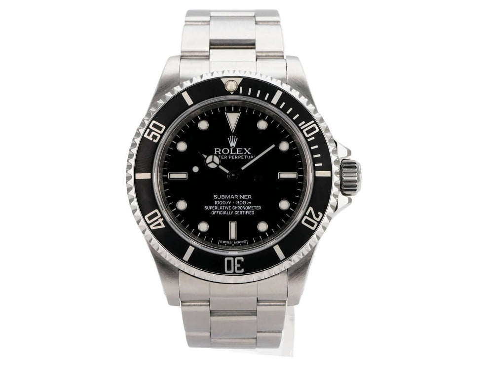 Rolex Submariner 40 Edelstahl 14060M mit schwarzem Zifferblatt, Edelstahlarmband und schwarzer Tauchlünette