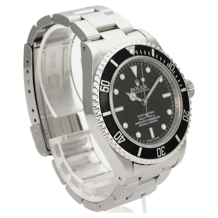 Rolex Submariner 40 Edelstahl 14060M mit schwarzem Zifferblatt, Edelstahl-Lünette und Oyster-Armband