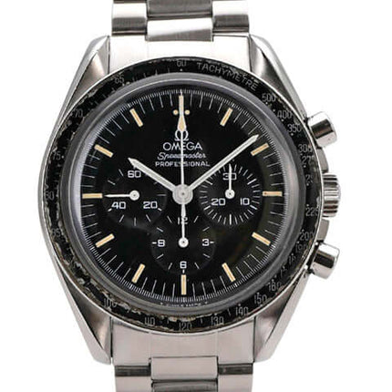 Omega Speedmaster Professional Moonwatch 145.022 mit schwarzem Zifferblatt und Edelstahlarmband