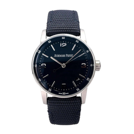 Audemars Piguet Code 11.59 15210BC.OO.A321CR.01 Uhr mit blauem Zifferblatt und Textilband