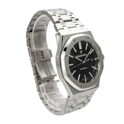 Audemars Piguet AP Royal Oak 15400ST.OO.1220ST.01 mit schwarzem Zifferblatt und Edelstahl-Armband