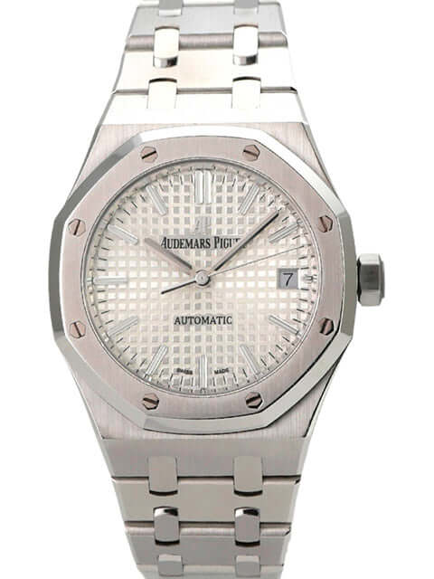 Audemars Piguet Royal Oak Lady 15450ST.OO.1256ST.01, Edelstahl, silbernes Zifferblatt, Automatikwerk, elegant und modern.