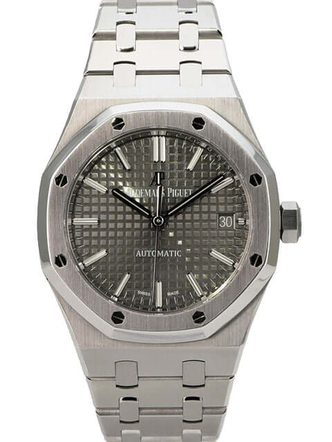 Audemars Piguet Lady Royal Oak 15450ST.OO.1256ST.02 Edelstahlarmband, graues Zifferblatt, Automatikwerk