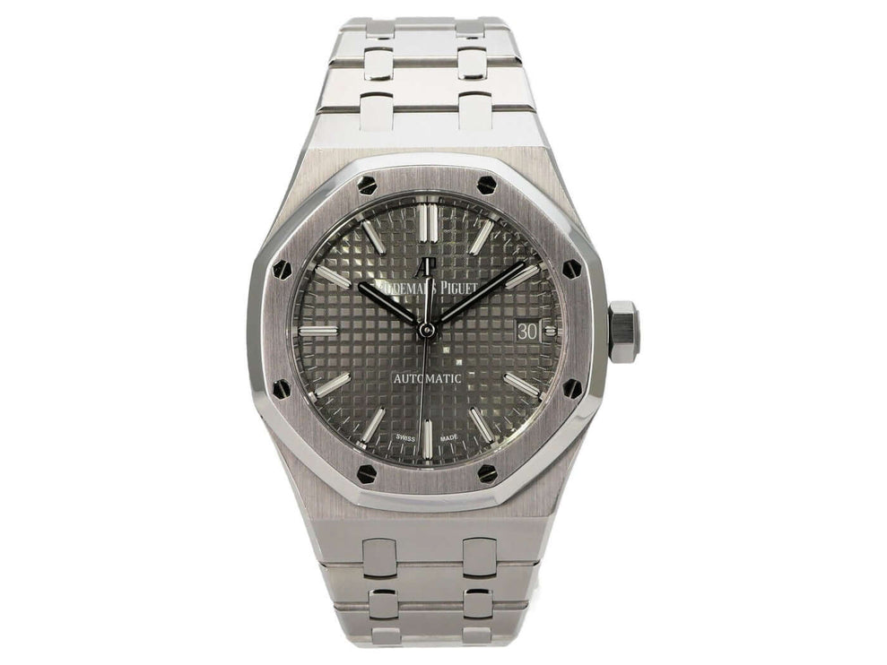Audemars Piguet Lady Royal Oak 15450ST.OO.1256ST.02 aus Edelstahl mit grauem Zifferblatt, Automatik und Datum