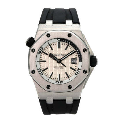 Audemars Piguet Royal Oak Offshore Diver 15710ST.OO.A002CA.02 Edelstahl Automatikuhr mit schwarzem Kautschukarmband