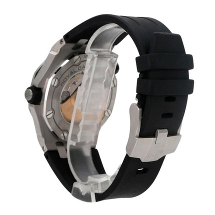Audemars Piguet Royal Oak Offshore Diver 15710ST.OO.A002CA.02 Edelstahl-Automatikuhr mit schwarzem Kautschukarmband