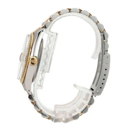 Rolex Datejust 36 Edelstahl Gelbgold 16013 Stahl Jubile Diamant mit Automatikwerk und Diamant-Zifferblatt