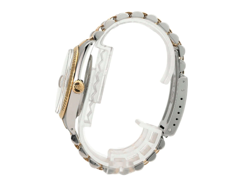 Rolex Datejust 36 Edelstahl Gelbgold 16013 Stahl Jubile Diamant mit Automatikwerk und Diamant-Zifferblatt