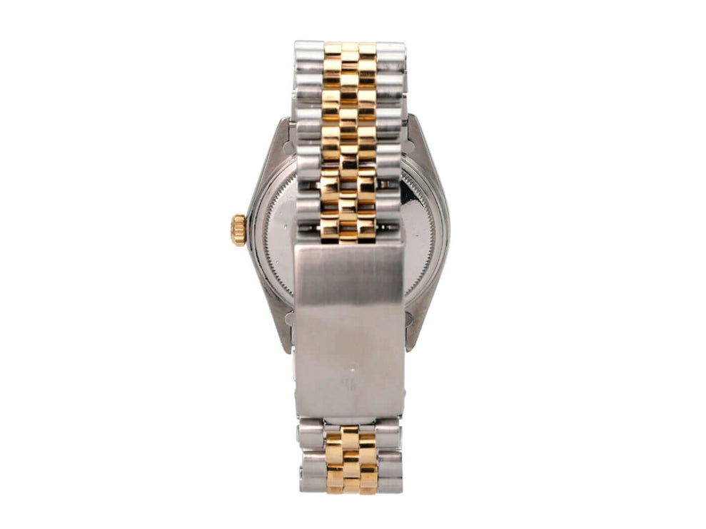 Rolex Datejust 36 Edelstahl Gelbgold 16013 Stahl Jubile Diamant, Rückseite mit Jubilé-Armband