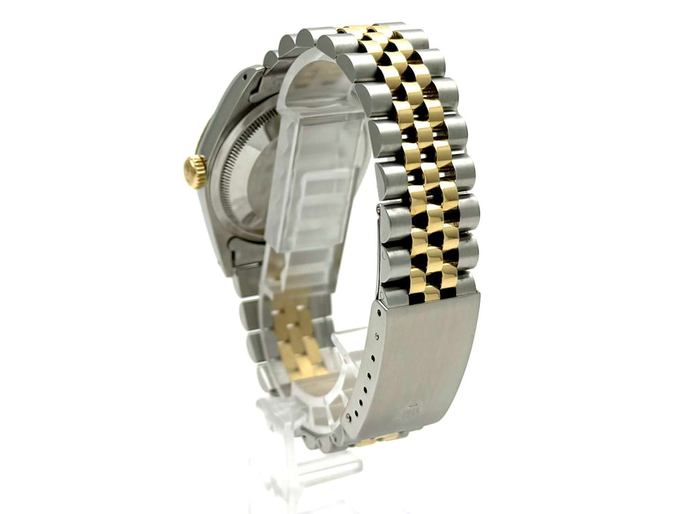 Rückansicht Rolex Datejust 36 Edelstahl Gelbgold Jubile Armband mit Faltschließe