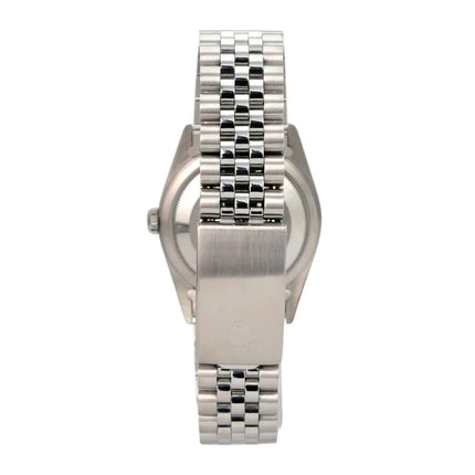 Rolex Datejust 36 Ref. 16234 Silber Jubile-Band, hochwertige Edelstahl-Armbandansicht.