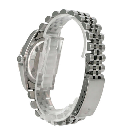 Rolex Datejust 36 Ref. 16234 Silber Jubile-Band, Edelstahlarmband mit Faltschließe