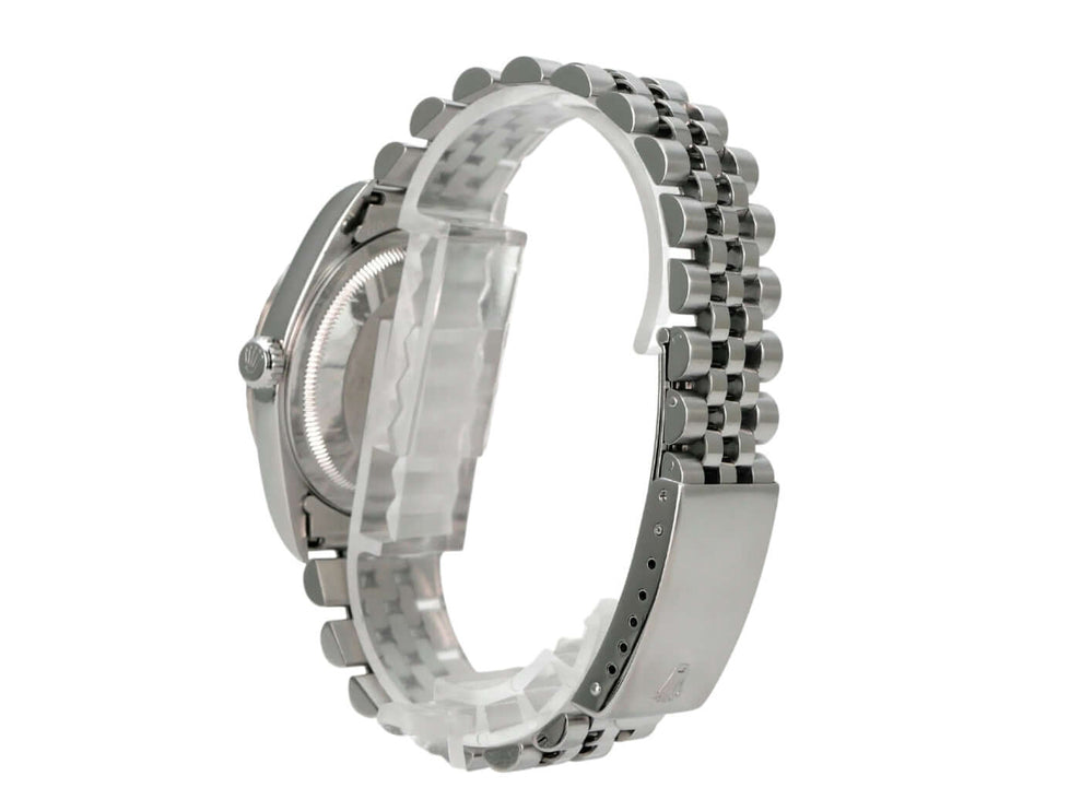 Rolex Datejust 36 Ref. 16234 Silber Jubile-Band, Edelstahlarmband mit Faltschließe