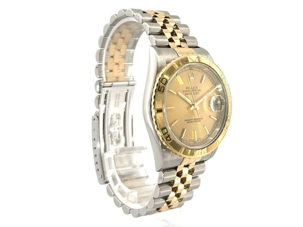 Rolex Datejust 36 Turn-O-Graph 16263 Champagner Zifferblatt, Edelstahl und 18 kt Gelbgold Jubile-Armband.