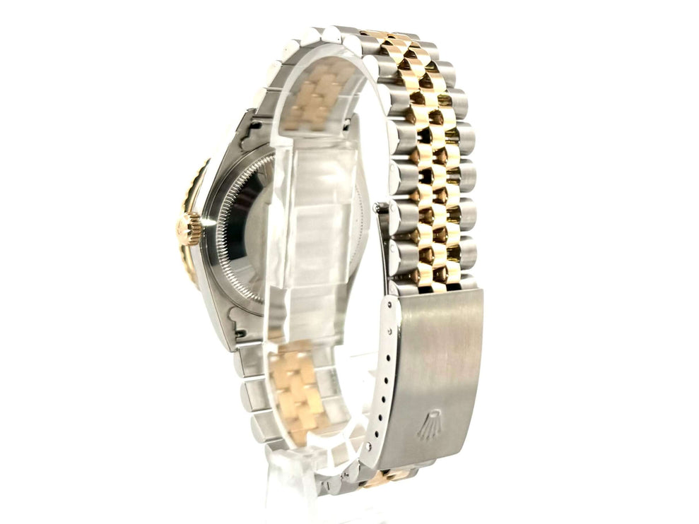 Rückansicht Rolex Datejust 36 Turn-O-Graph 16263 Champagner Jubilé-Band Edelstahl-Gelbgold Armband